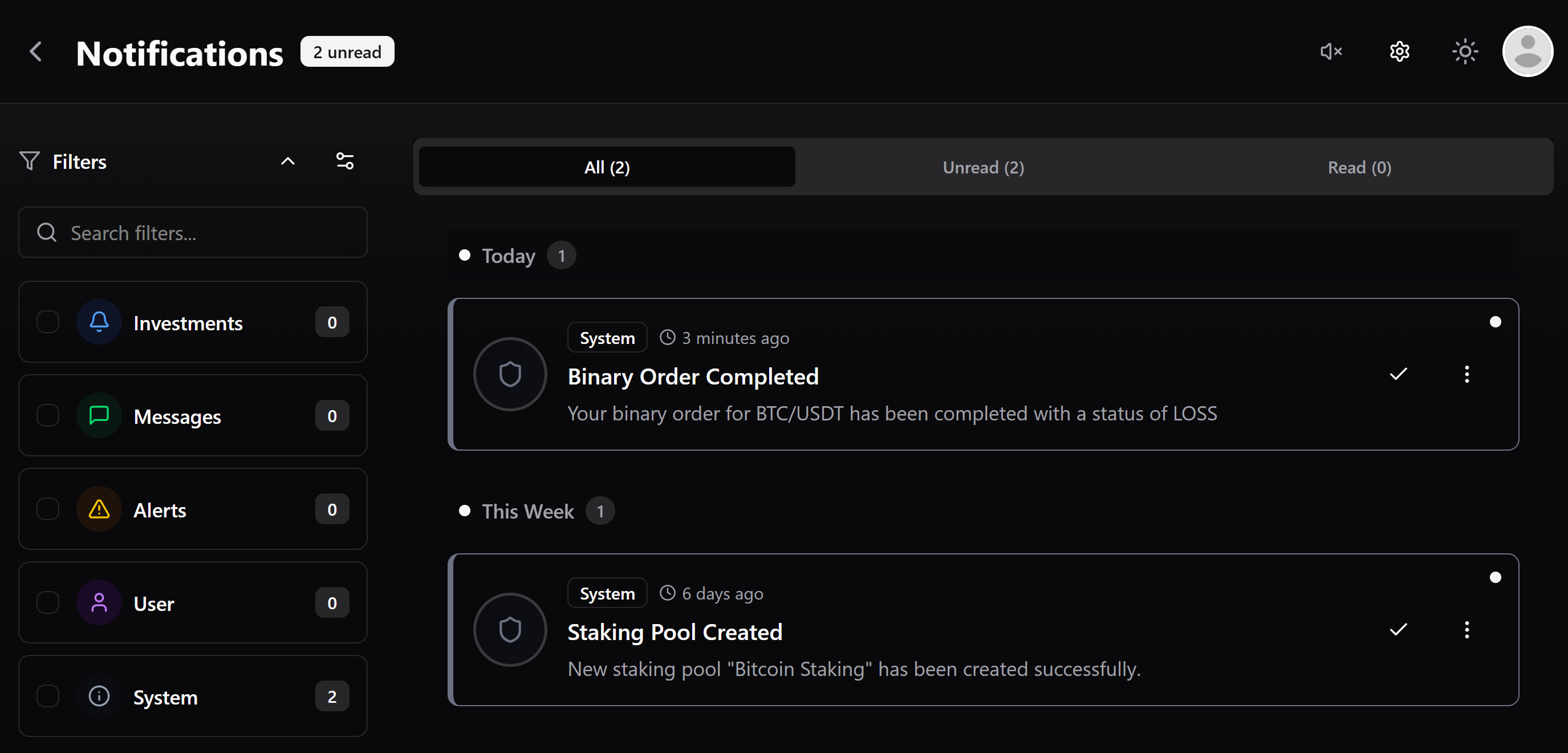 Notifications System